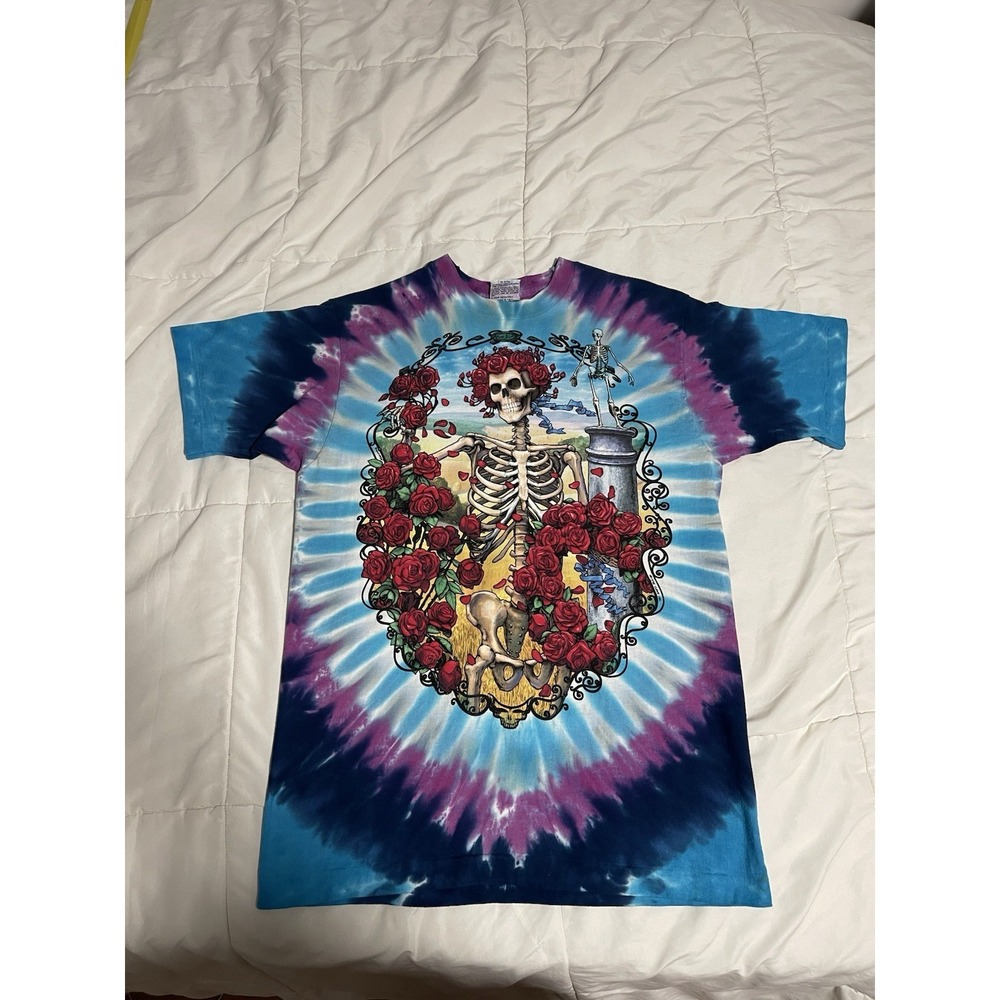 Vintage 1995 Grateful Dead Single‎ Stitch Liquid Blue Shirt Men's Large